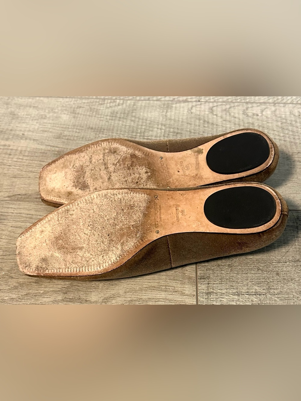 Courtney Grow Antonio Melani Brown/Black Velvet Square Toe Ballet Flats Sz 9 - Picture 4 of 8